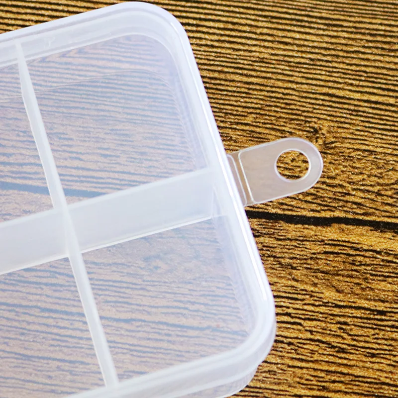 

Small Number 10 Grid Fixed One-Piece Buckle Transparent Plastic Non-Disassemble Ornament Beaded Medicine Box Hook Screw Box