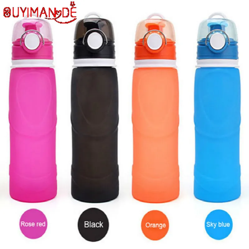 750 мл Складная Силиконовая бутылка для воды силиконовый складной чайник занятий