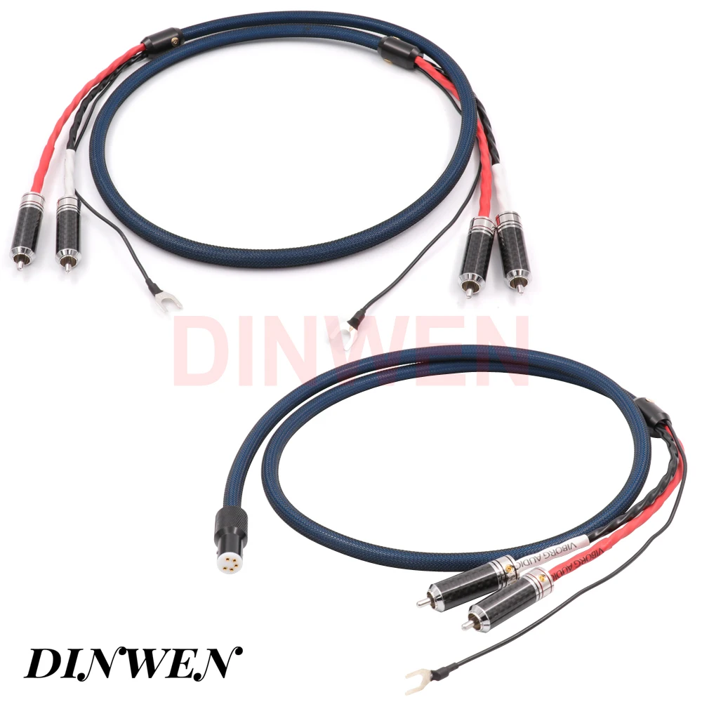Viborg 5N OFC 5pin DIN разъем к RCA кабелю 2 штекер пробки сигнальный кабель для Hi Fi аудио