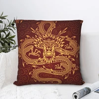 red japanese dragon square pillowcase cushion cover spoof zipper home decorative polyester throw pillow case room nordic 4545cm