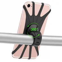 Bicycle mobile phone holder Rotating silicone bicycle phone holder motorcycle handlebar holder for 4.0 inch-6.0 inch phone