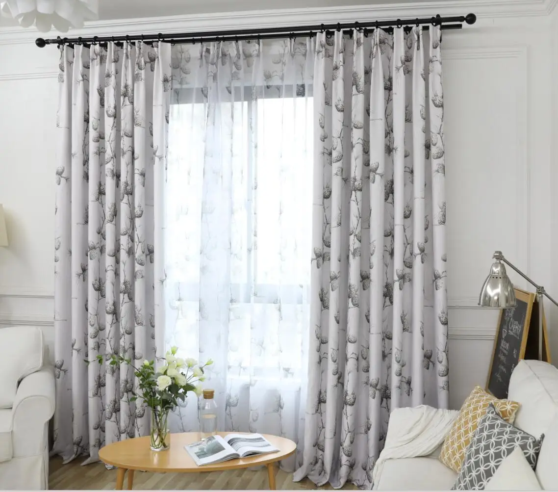 Современные минималистичные занавески в скандинавском стиле для гостиной на