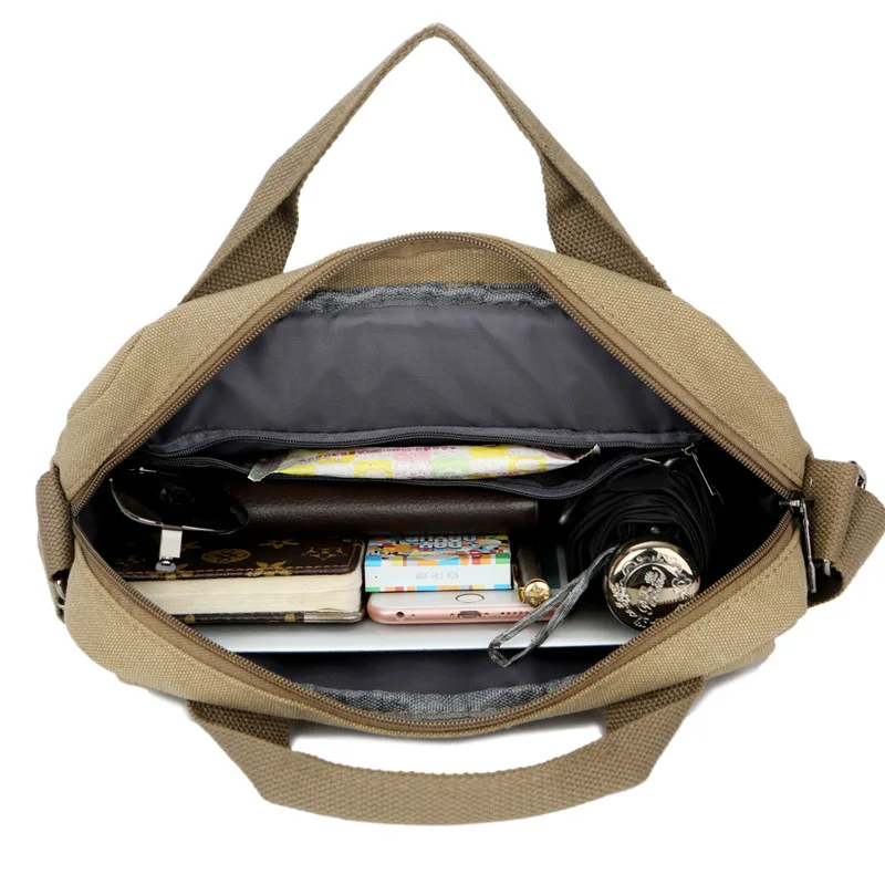 Scione Мужская простая Холщовая Сумка через плечо походная военная сумка