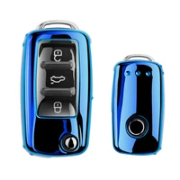 new soft tpu car key case full cover for vw volkswagen polo golf passat beetle caddy t5 up eos tiguan skoda a5 seat leon altea