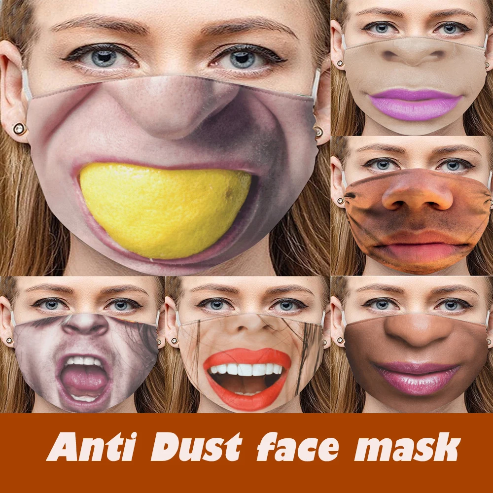 

Забавная Пылезащитная Солнцезащитная маска для лица для взрослых 1 шт. модная дышащая велосипедная маска для женщин для косплея на Хэллоуин