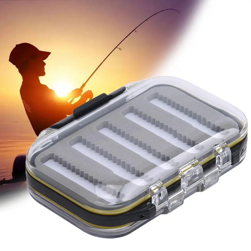 

Fishing Box Lightweight Pocket Size Practical Double-sides Waterproof Tackle Box for Salt Water Flies Fishing Tackle Box