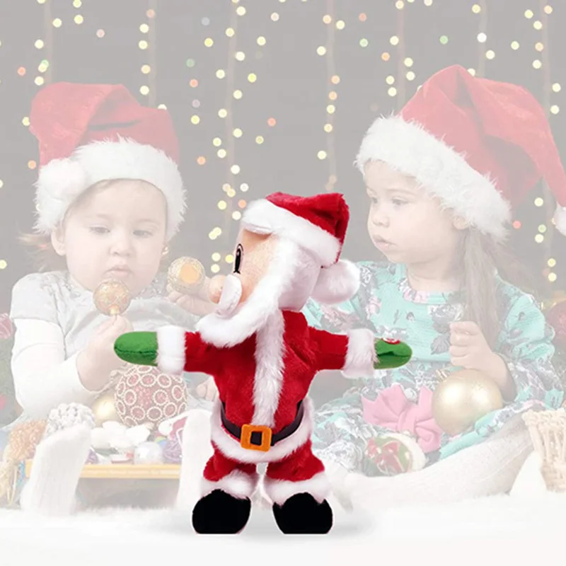 

Twerking Santa Claus Doll Twisted Hip Singing and Dancing Electric Snata Toy Christmas Gift for Kids English or Spanish Song