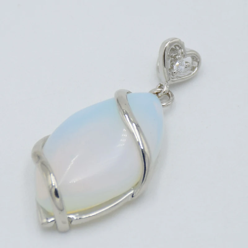 Классический кулон в форме лошадиного глаза для ожерелья натуральный камень