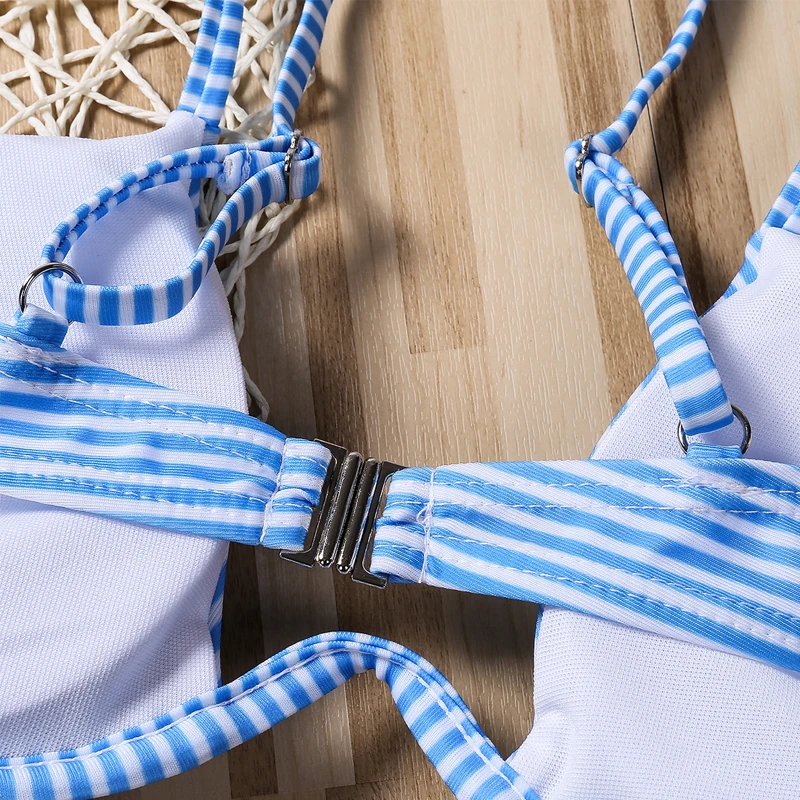 Hirigin 2 шт. Женский комплект бикини леопардовый узор пуш ап купальник бюстгальтер