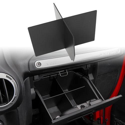 Storage partition SHINEKA укладка для Jeep Wrangler JK 2011- ABS автомобильный ящик для хранения комплект для органайзера аксессуары для Jeep Wrangler JK - Название цвета: Storage partition