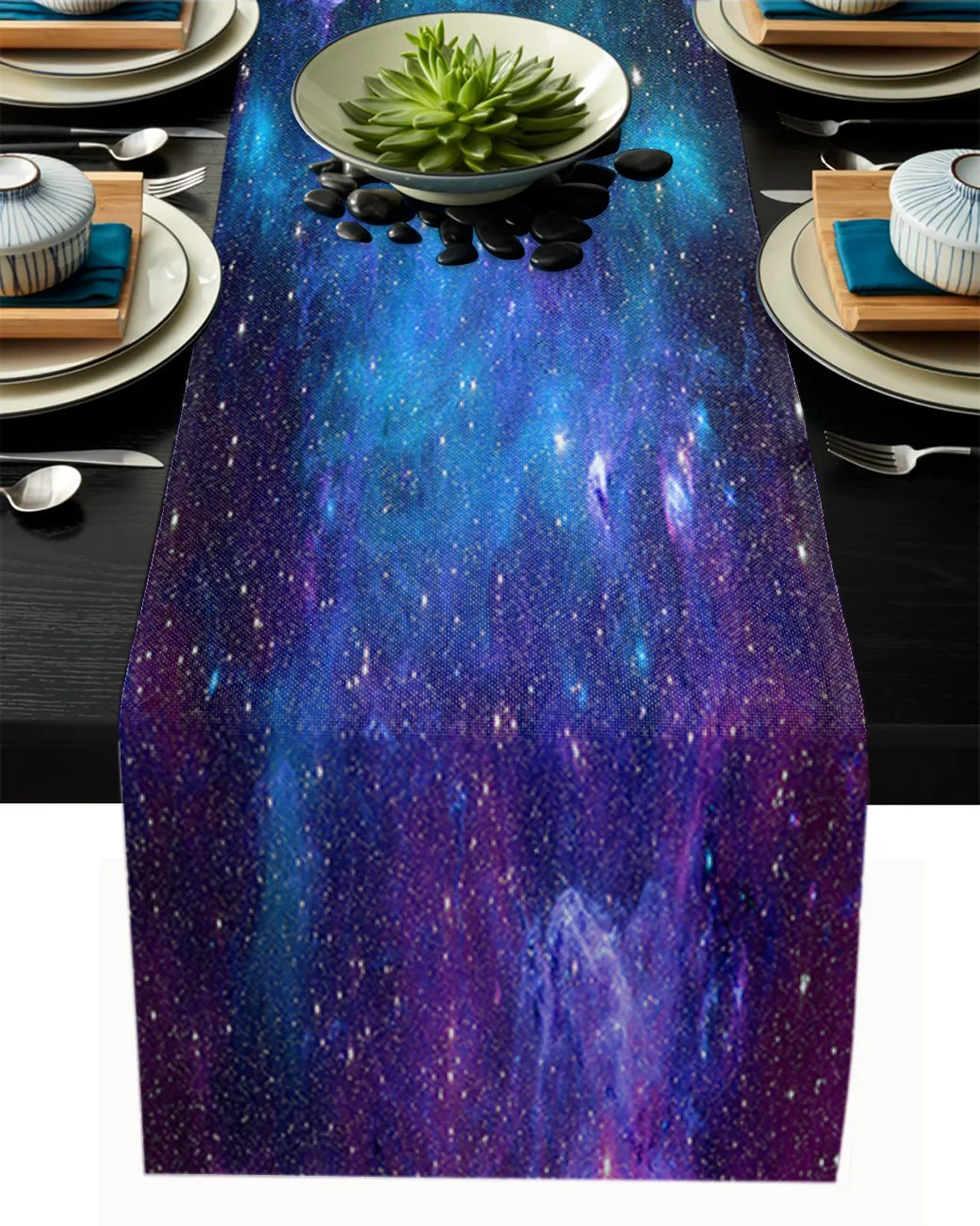 

Starry Sky Space Universe Table Runner Wedding Table Decoration Dinning Table Runners Placemat Christmas Decor Tablecloth