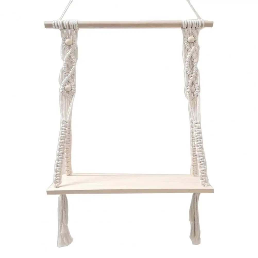 

Boho Hand-woven Tapestry Cotton Thread Wall Hanging Decorative Painting Shelf