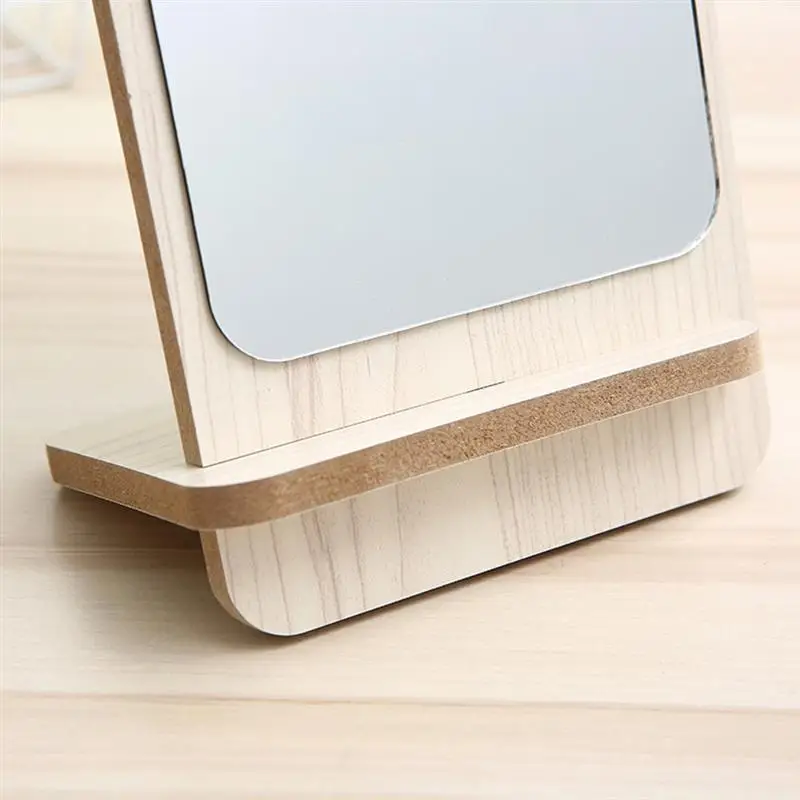 1pc Makeup Mirror Cosmetic Tabletop Clear With Phone Holder Stand For Bedroom Home | Дом и сад