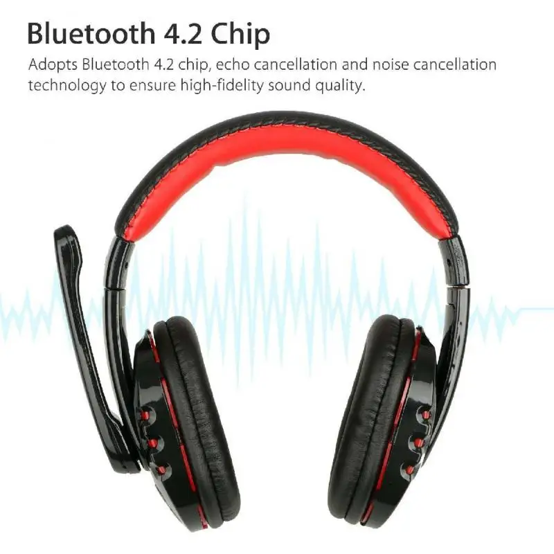 Игровая гарнитура совместимая с Bluetooth 4 2 Hi-Fi Беспроводные наушники высоким