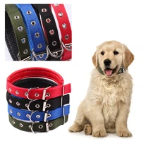 solid dog collars nylon dog and cat collar pet collars for large dogs teddy keji pitbull bulldog beagle dropship