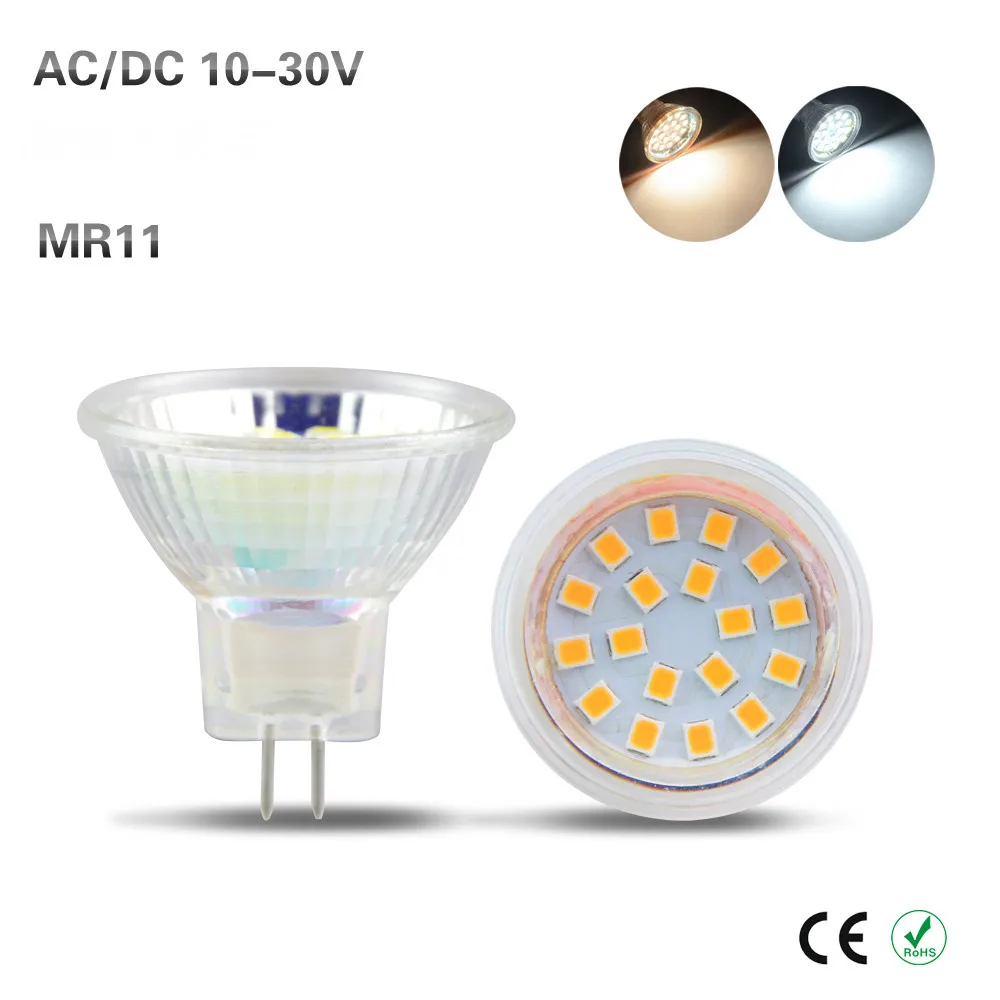 Новый Стекло DC12V MR11 5 Вт 7 Светодиодный светильник точечный Bombillas Точечный Лампада