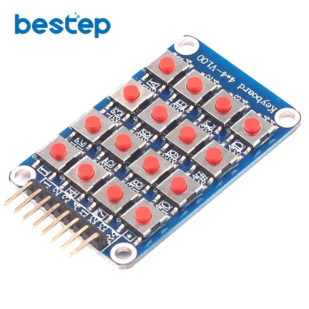 Матричная клавиатура Microswitch 4*4 16-битная клавиша Независимая кнопка MCU модуль