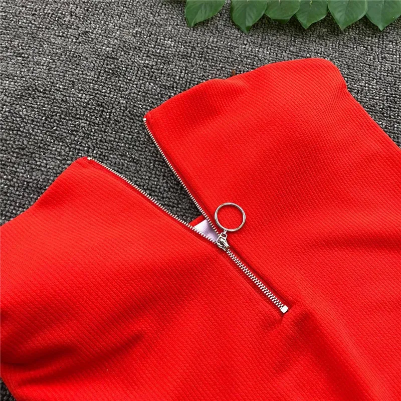 

Bikinis 2019 New Bathing Suit Women Swim Suit Swimwear Suits bathing women One piece swimsuit sexy zipper solid one piece bikini