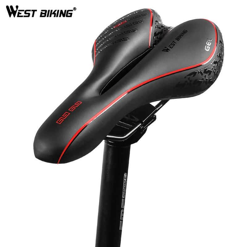 

Shock Absorbing Hollow Bicycle Saddle Anti-skid GEL PU Extra Soft Mountain Bike Saddle MTB Road Cycling Seat Bicycle Accessories