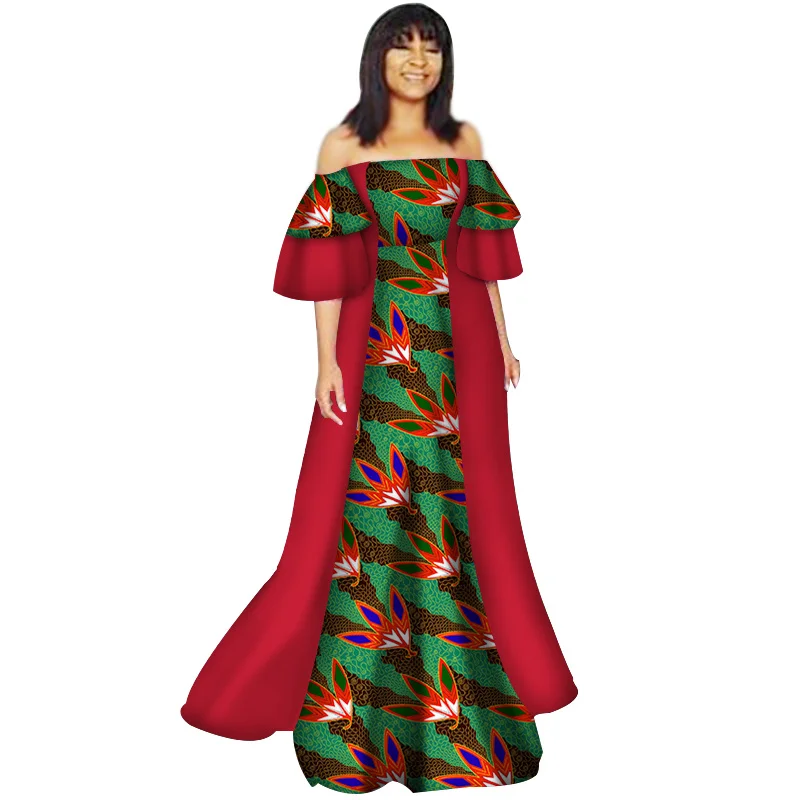 Новинка 2018 длинные платья с Африканским принтом для женщин богатые лоскутные Bazin