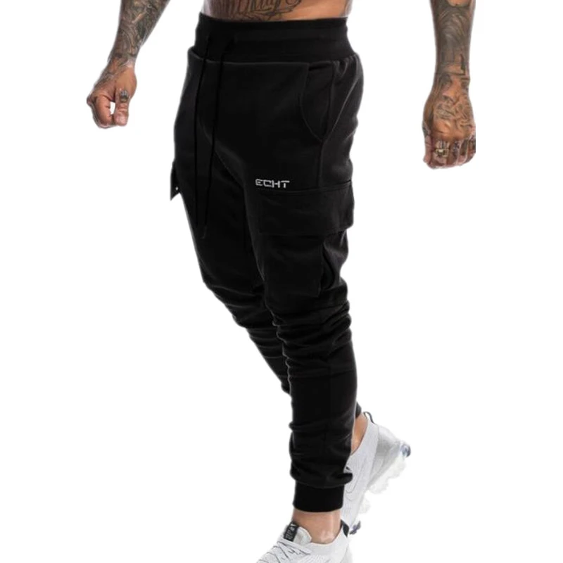 

Men Jogger sweatpants male multi-pocket bodybuilding training bodybuilding fitness trousers men's cotton fashion jogging pants