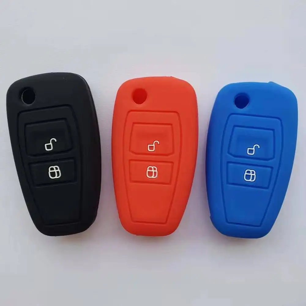 Сменный силиконовый чехол для ключа Ford 2 откидной Чехол управления Escape Fusion Kuga Fiesta