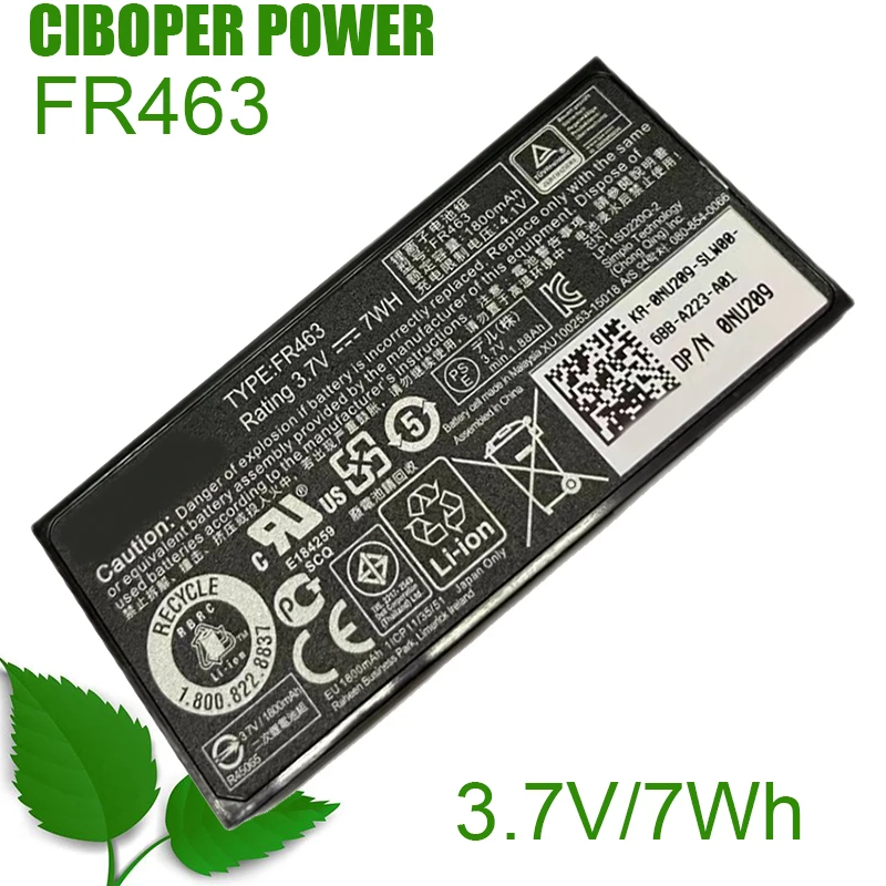 CP Подлинная батарея FR463 7Wh для Poweredge 1950 2900 2950 6850 6950 5i 6i NU209 P9110 U8735 H700 R910 R900 R710 R610 R510 R410