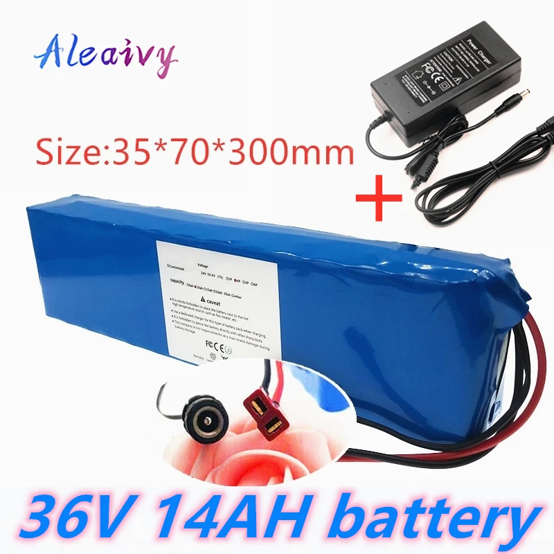 Bateria de Íon de Lítio para Ebike Scooter do Motor da Bicicleta do Carro Elétrico com 20a Aleahera Bateria 42v 18650 Bms 500w 36v 10s3p 14ah
