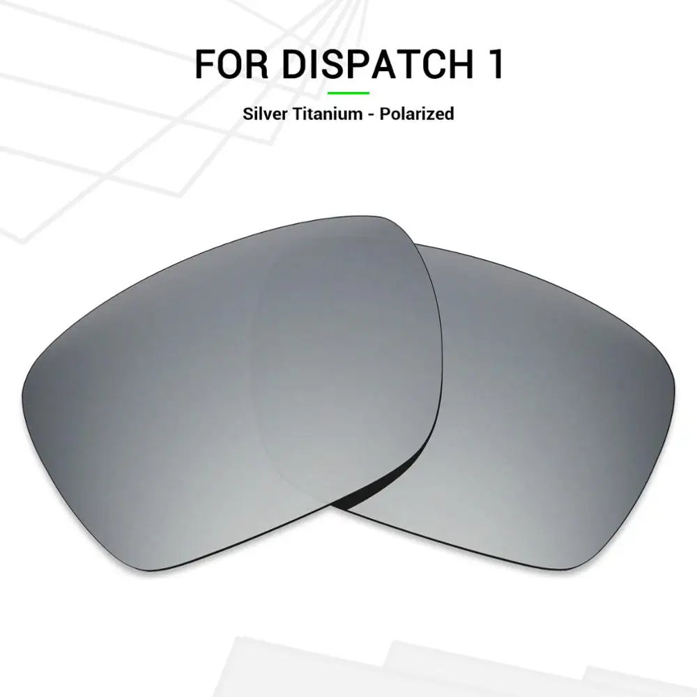 

Mryok Anti-Scratch POLARIZED Replacement Lenses for Oakley Dispatch 1 Sunglasses Silver Titanium