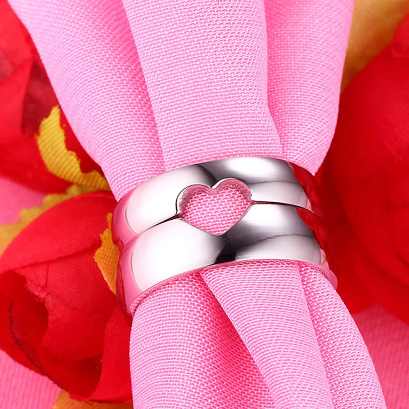 TOBILO брендовые парные обручальные кольца в форме сердца из нержавеющей стали для