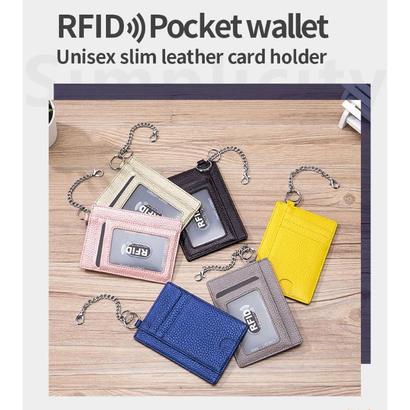 Тонкий кошелек с блокировкой радиочастотной идентификации портмоне кредитной
