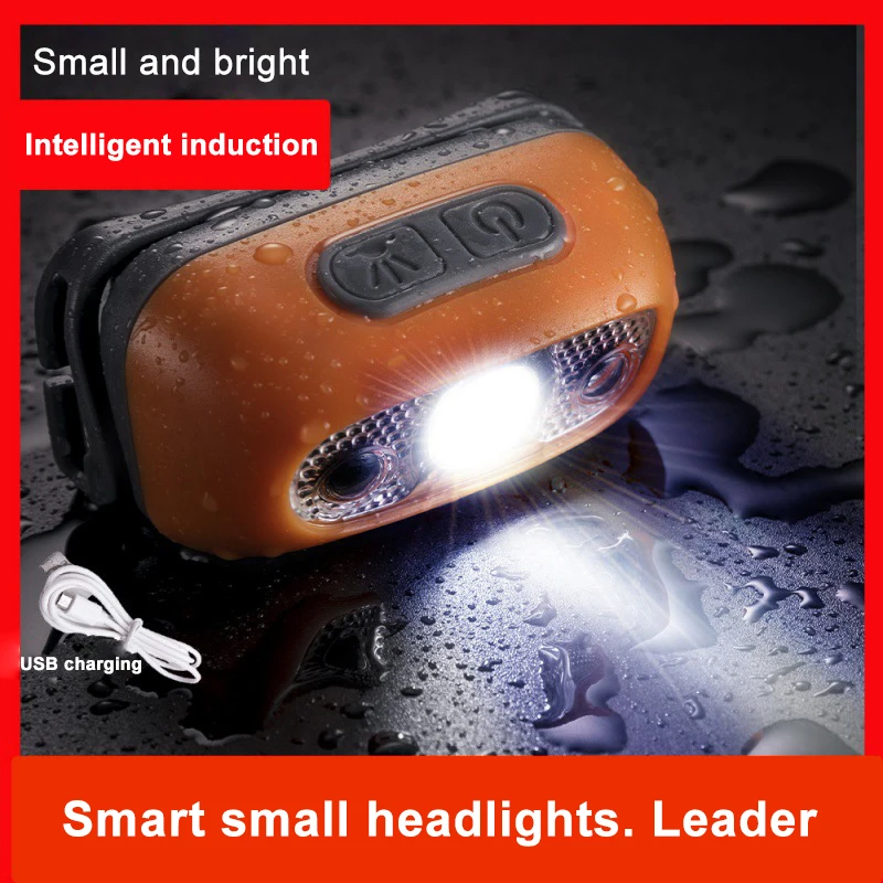 

Powerful Headlamp LED Lamp Fishing Camping Tourism Lantern With Motion Sensor USB Rechargeable Waterproof Headlights Searchlight