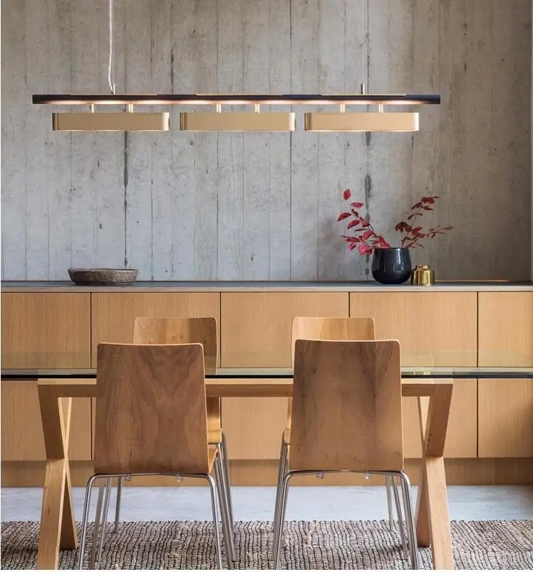 Restaurant chandelier led strip light modern minimalist designer Nordic style creative dining room table art lamp | Освещение