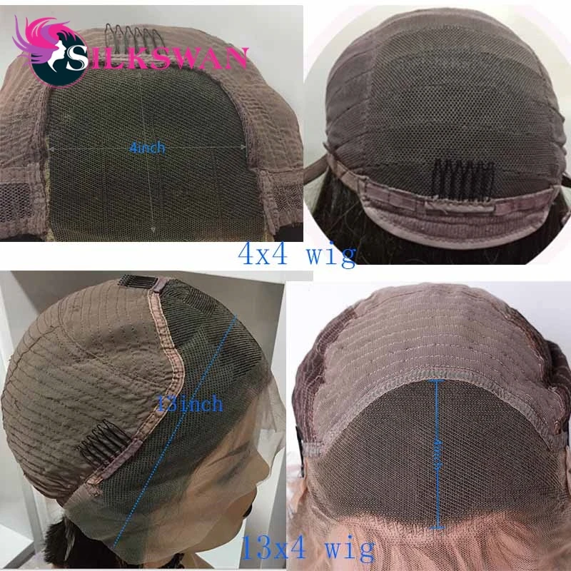 

Silkswan Straight Lace Front Wig Brazilian Hair 4x4 Closure Wig 30 32 34 Inch Human Hair Wigs For Black Woman 250 Density Wig