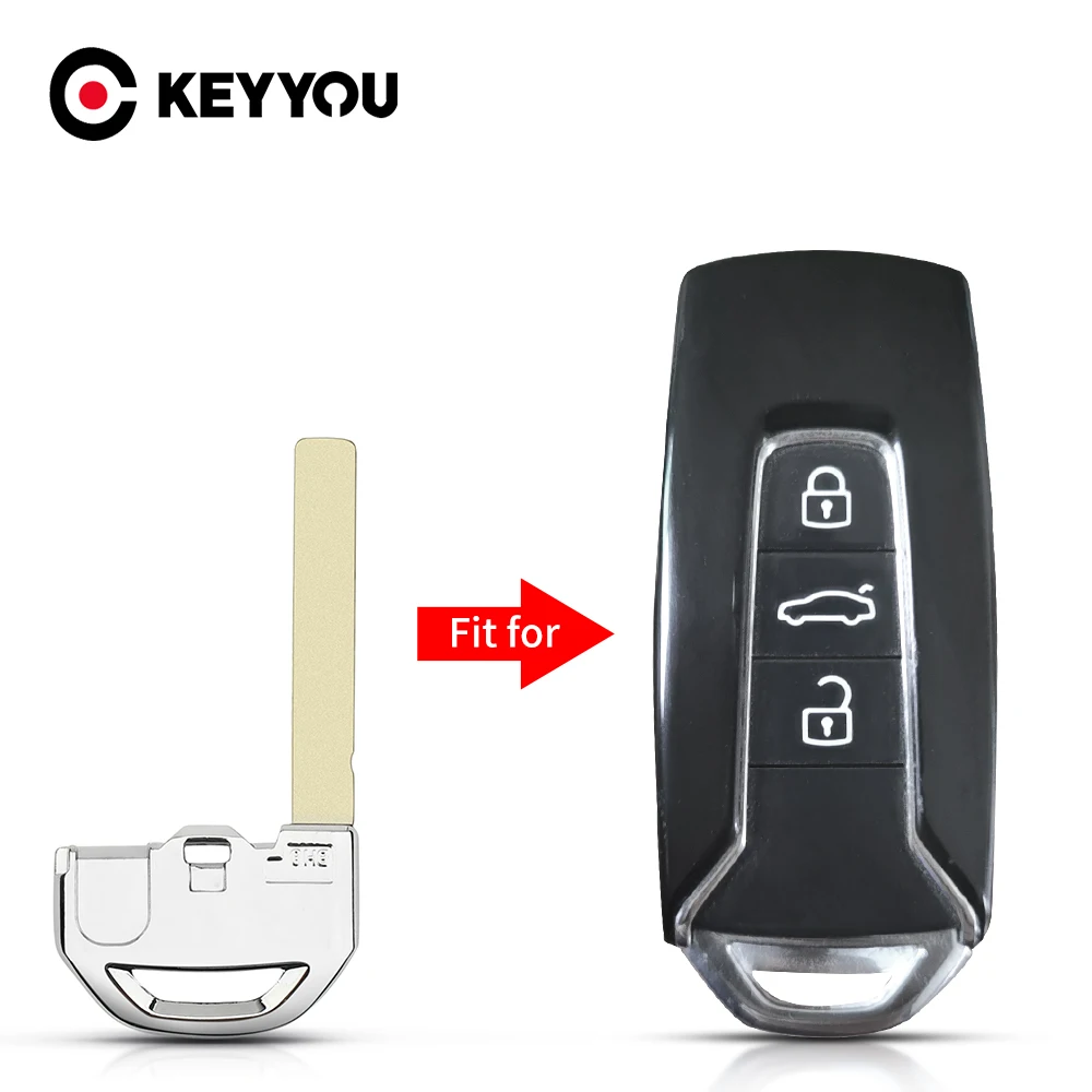 KEYYOU для VW Volkswagen Touareg аварийный умный запасной неразрезанный замена лезвия-ключа