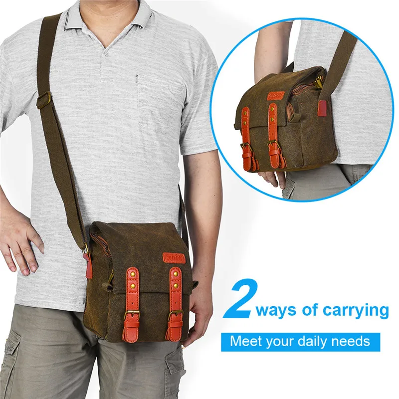 caden digital camera bag 2 ways to carry canvas digital shoulder bag outdoor camera casual photography bags free global shipping
