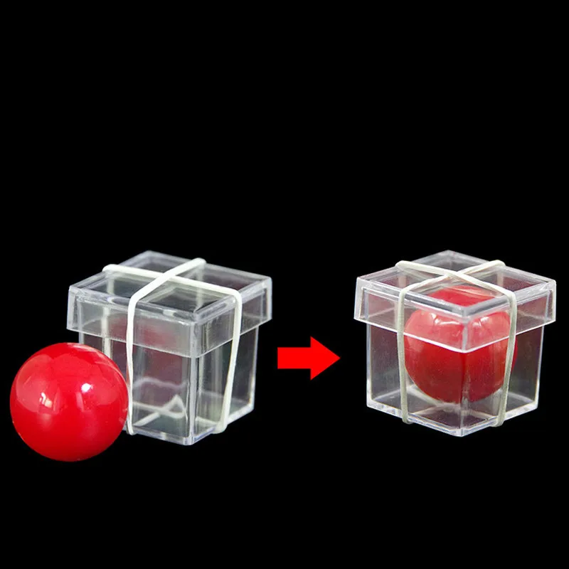 1 Набор забавная игрушка прозрачный мяч через коробку магические трюки реквизит