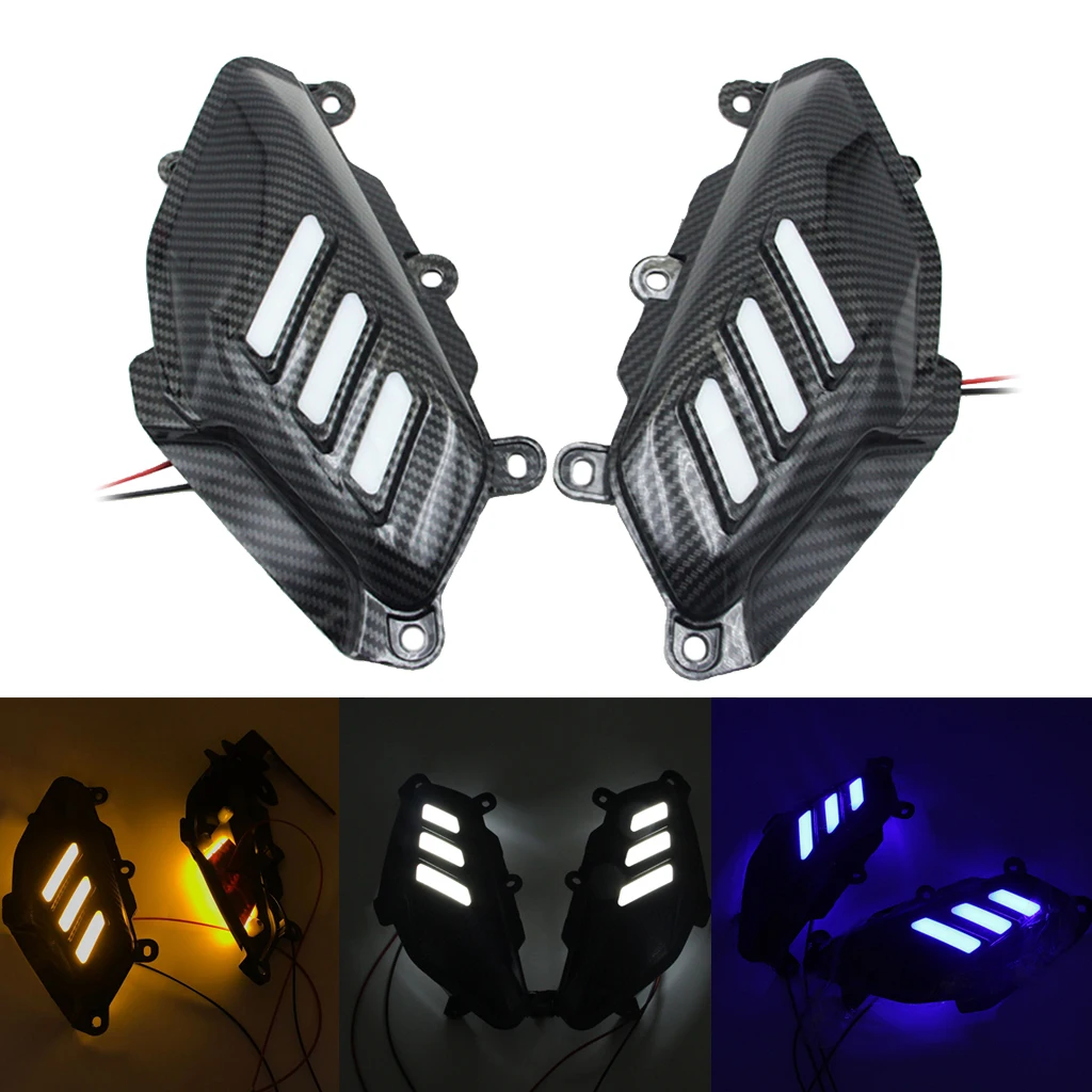 

Motorcycle Rear Side Guard Cover w/ LED Fits For Yamaha Nmax 155 17-19