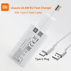 Оригинальный Xiaomi 22,5 W MDY-11-EP для быстрого настенного зарядного устройства, 3A Type-C кабель для быстрой зарядки для Mi 110 9 9t 8 SE CC9 Redmi Note K30 Pro 9A 9C