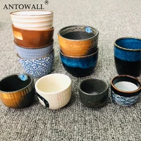 1pcs antowall japanese chinese style ceramic sake wine teacup spirit liquor retro white wine cup small teacup