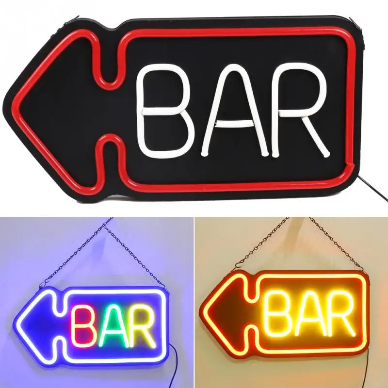 Супер яркий светодиодный неоновый светильник с открытой вывеской подвесная