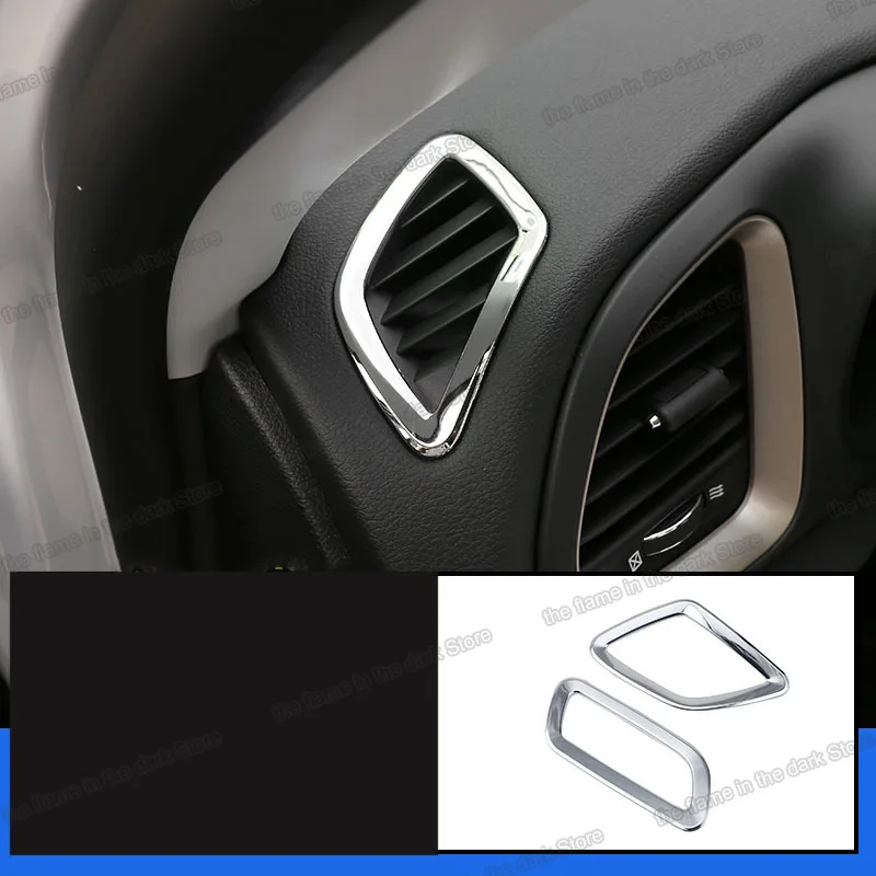 

Lsrtw2017 рамка для вентиляционного отверстия приборной панели автомобиля, отделочная Крышка для Jeep Renegade 2016 2017 2018 2019 2020 2021, аксессуары, автозапч...