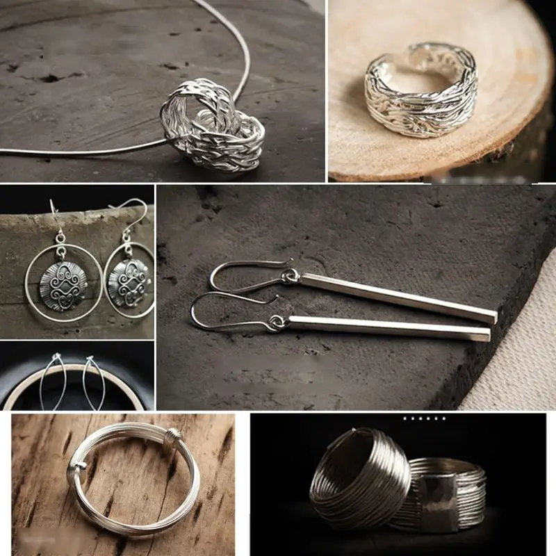 

1 Meter 925 Sterling Silver Wire Jewelry Making 0.3/0.4/0.5/0.6/0.7/0.8/0.9/1/1.2mm Tarnish Resistant Silver Coil Wire