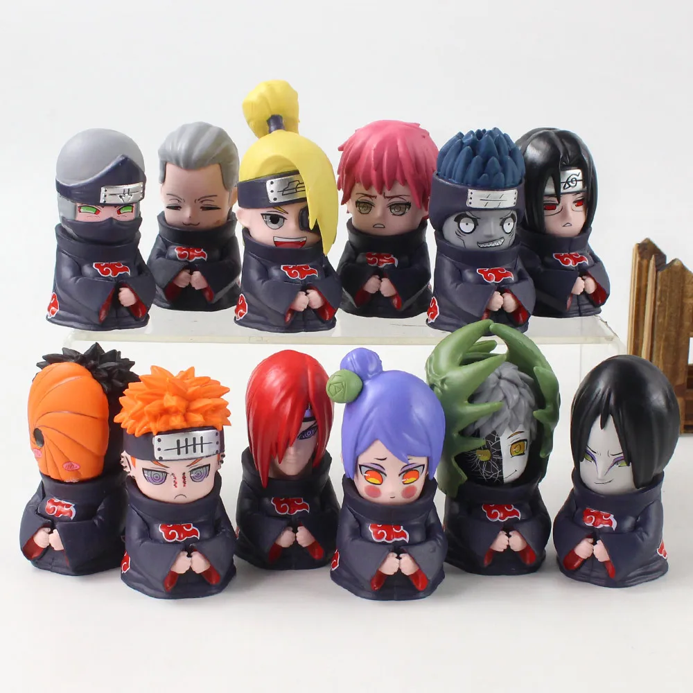 6 шт./компл. Аниме Наруто Q версия Uchiha Itachi Hoshigaki Kisame Pain Orochimaru фигурки из ПВХ игрушки