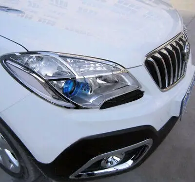 

ABS Chrome Front Head Light Lamp Cover Trim 2pcs For Buick Encore 2013 - 2016