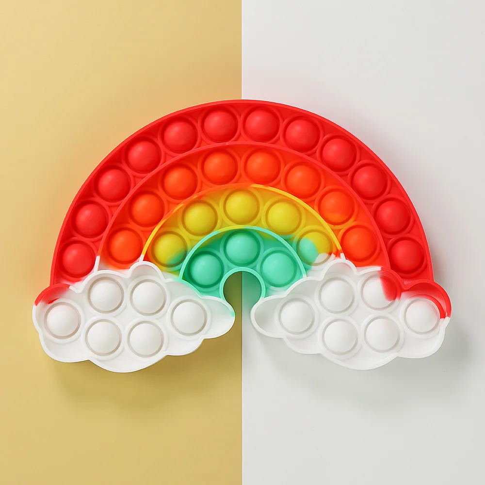 

Разноцветные Радужные облака игрушка-антистресс с пузырьками сенсорная игрушка для снятия стресса Антистресс простая ручная игра игрушки ...