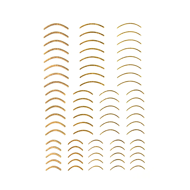 

1PC Gold 3D Nail Sticker Curve Stripe Lines Nail Stickers Adhesive Stripe Band Nail Art Stickers Stickers Rose Gold Silver