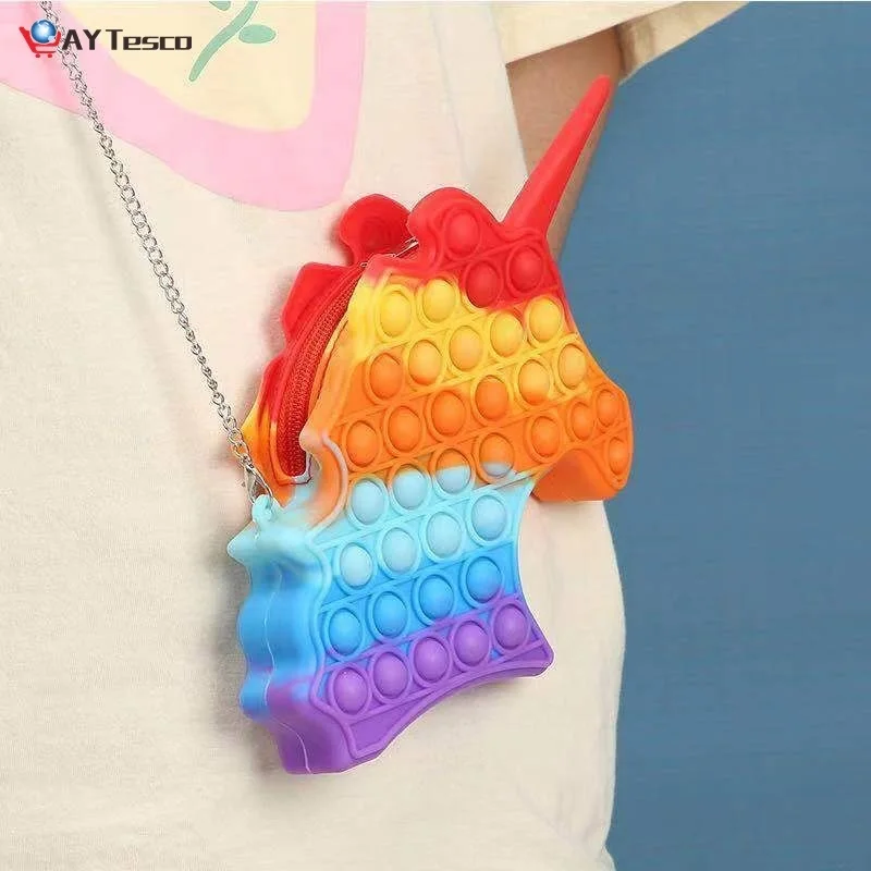 

New Simple Dimple Fidget Backpack Toys Mini Stress Reliever Toys For Adult Children Push Bubble Antistress Funny Fidget Bags