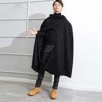mens coat woolen coat european and american mens autumnwinter ultra long hooded loose cape mens coat show cape trend