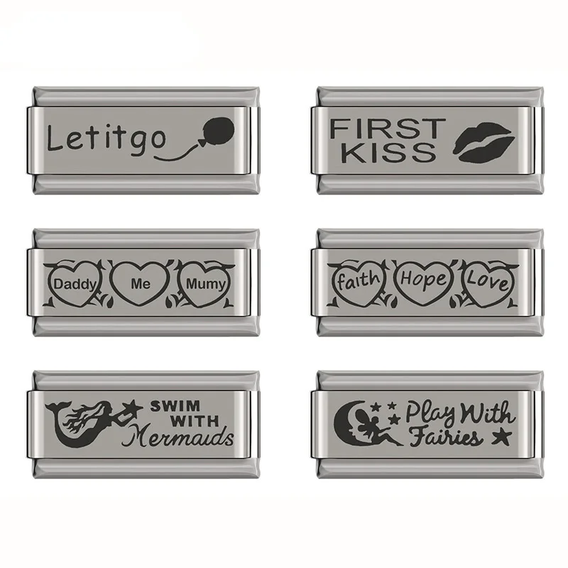 Fyour Нержавеющая сталь поцелуй маленькая Русалочка сердце Let It Go итальянская